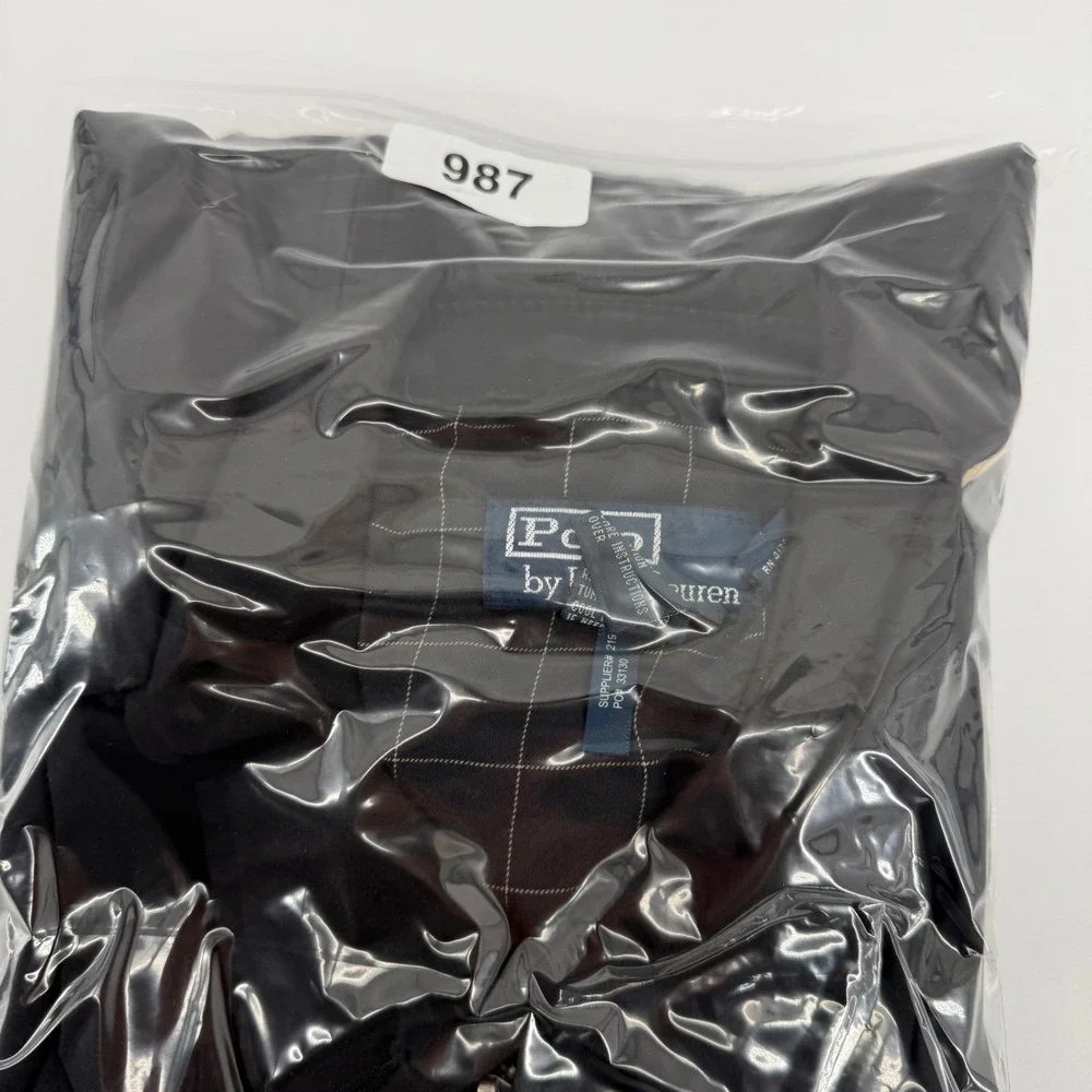 Polo Ralph Lauren Mens Black Harrington Jacket Full Zip Pony Logo Large L